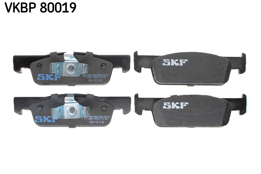 Kit pastiglie freno, Freno a disco - VKBP 80019 SKF